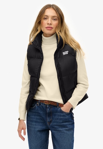Gilet Superdry en noir : devant