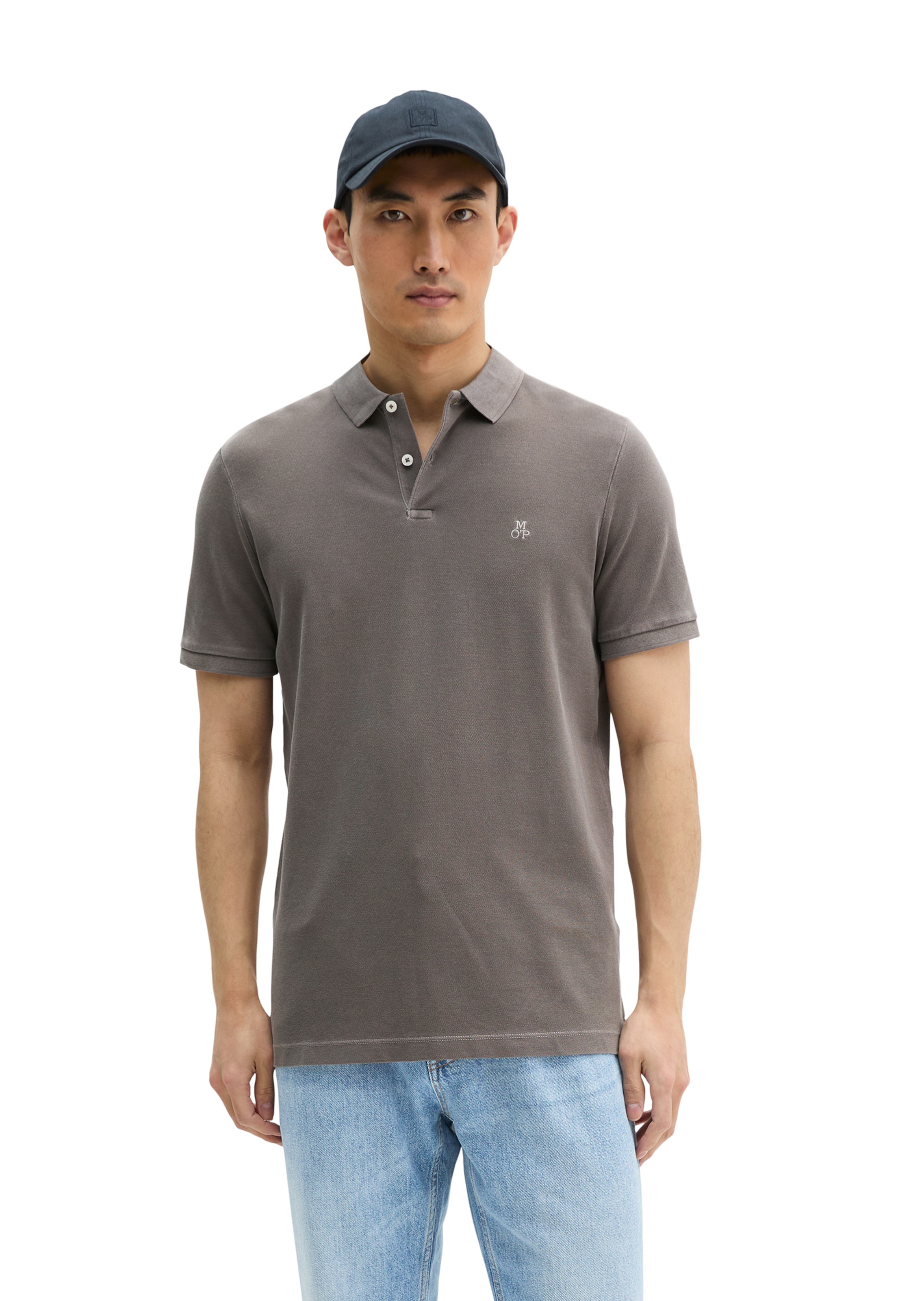 Marc O'Polo Shirt in Bruin: voorkant