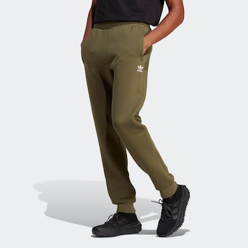 ADIDAS ORIGINALS Tapered Pants 'Trefoil Essentials' in Green: front