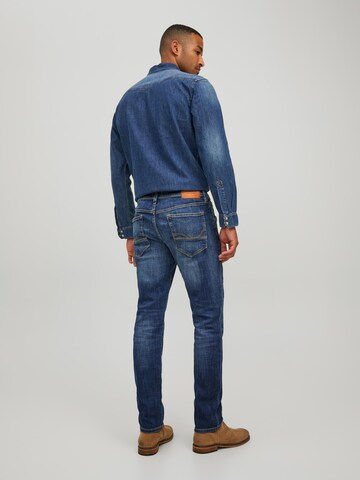 JACK & JONES Slimfit Jeans 'Glenn Fox' i blå