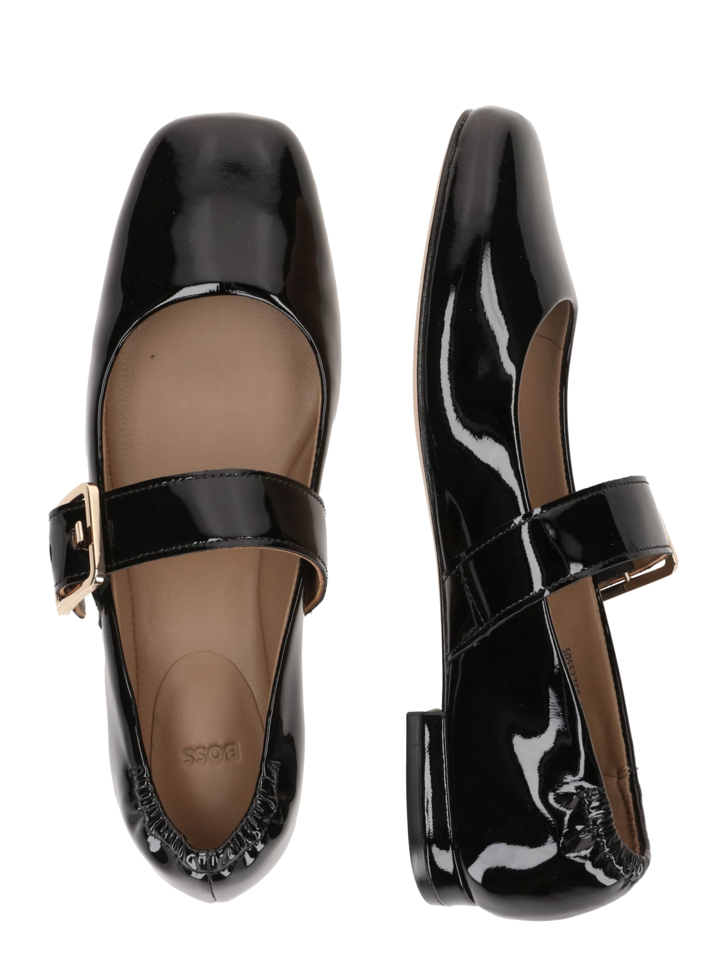 BOSS Балетки с ремешком 'Luara' в Черный