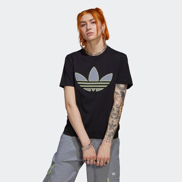 ADIDAS ORIGINALS Shirt in Black: front