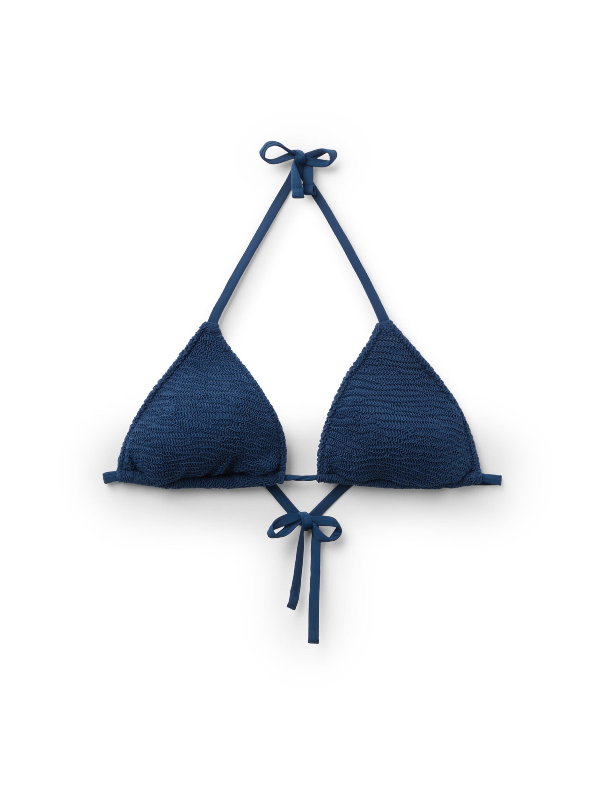 CALZEDONIA Bikinitop 'Crinkcle Waves' in Blau: Vorderseite