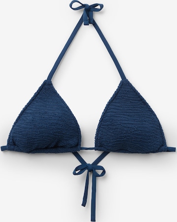CALZEDONIA Bikinitop 'Crinkcle Waves' in Blau: Vorderseite