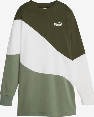 PUMA Athletic Sweatshirt in Green: front