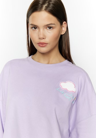 MYMO Sweatshirt 'Keepsudry' in Lila