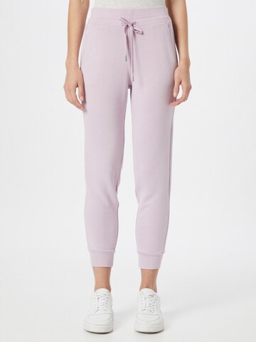 TOM TAILOR Tapered Trousers in Purple: front