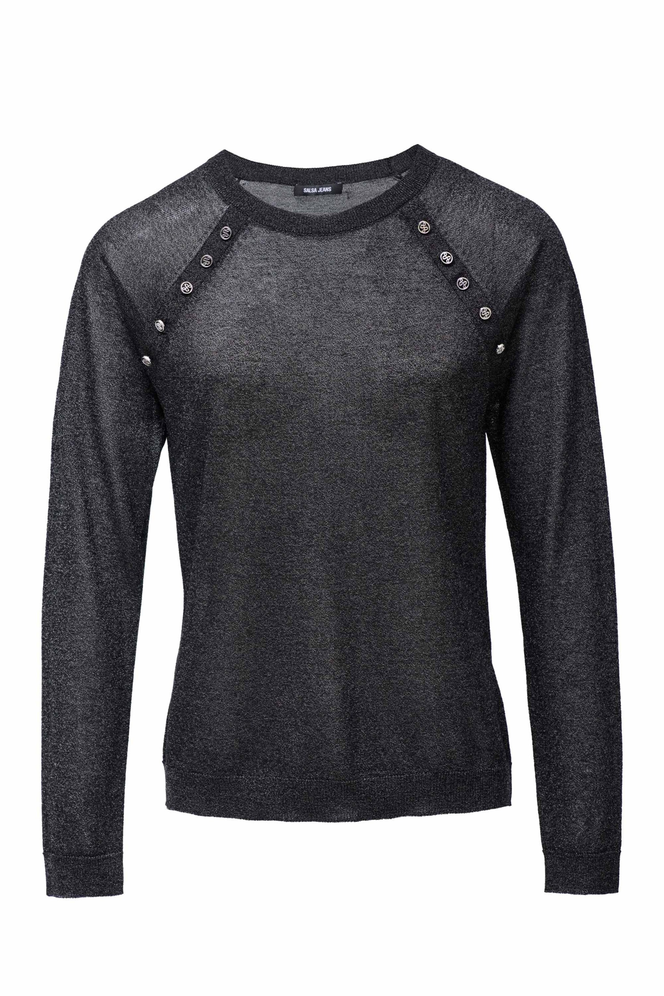 Pull-over Salsa Jeans en noir : devant