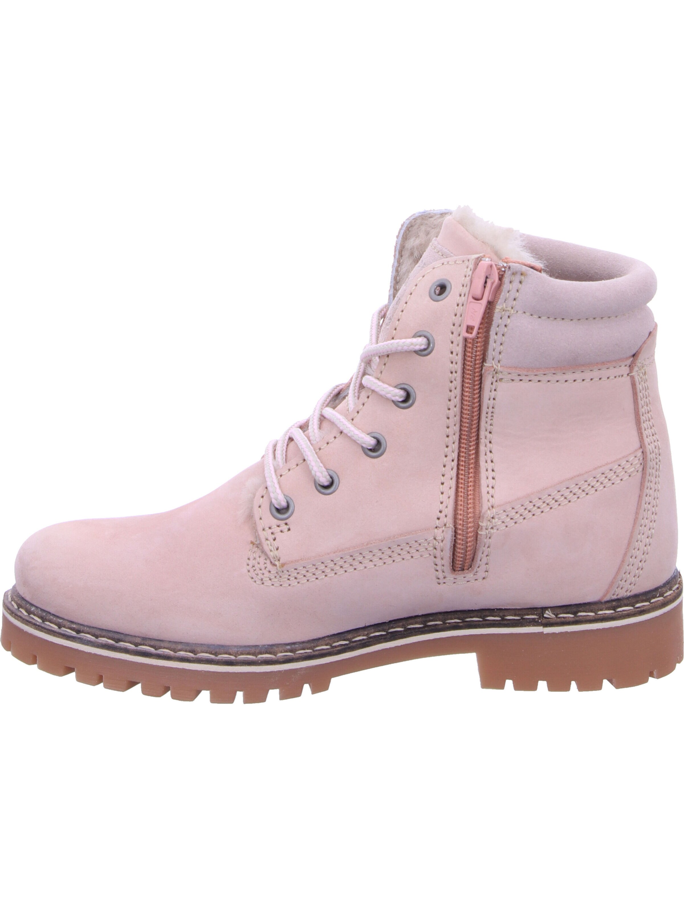 MUSTANG Lace-Up Ankle Boots in Pink