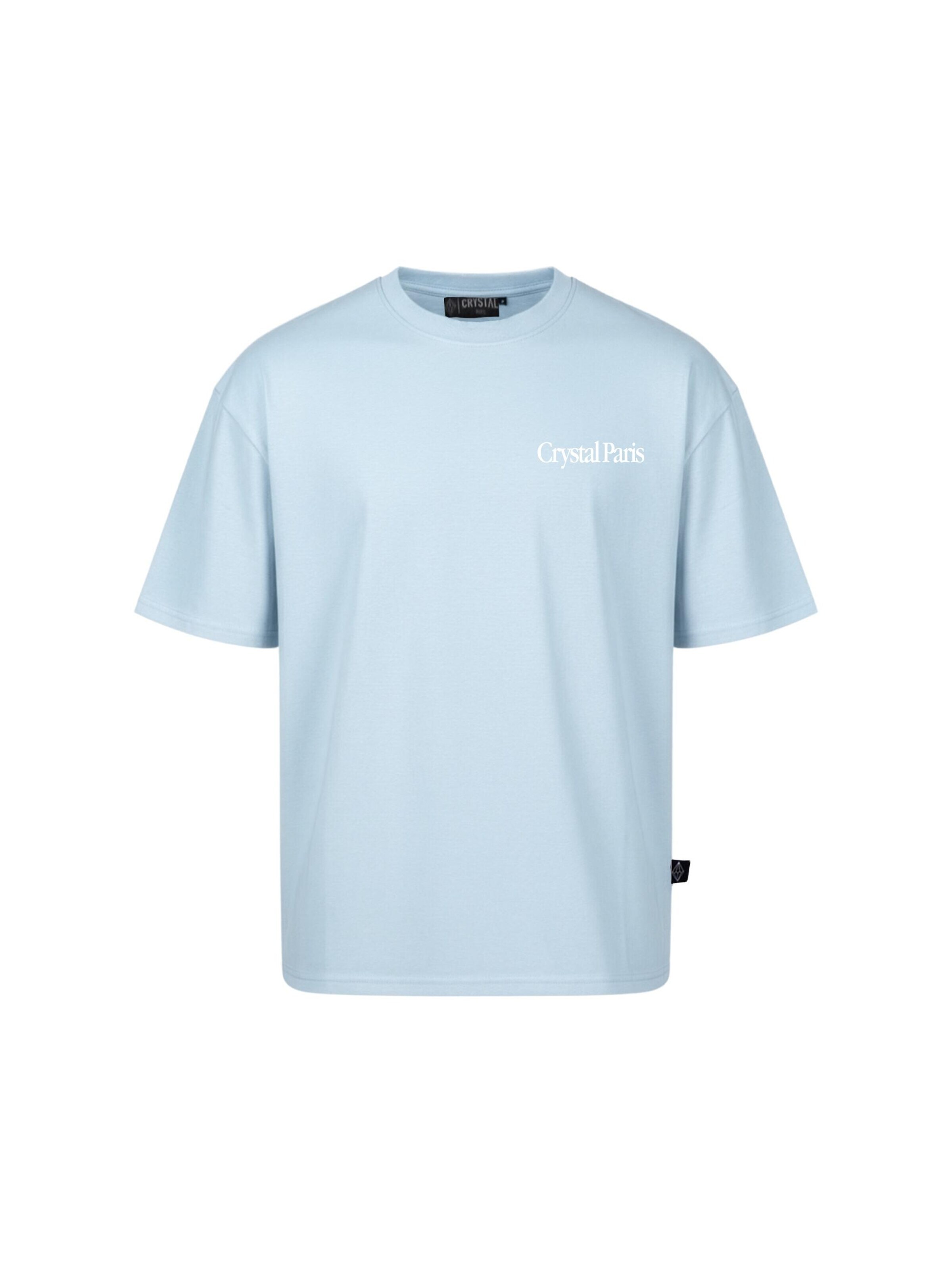 Crystal Paris Shirt 'Living Life' in Blue: front