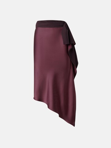 PINKO Skirt 'PINKO NEW CARAMBOLA GONNA SATIN GONNA' in Red