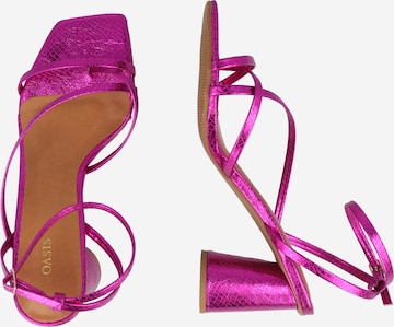 Oasis T-bar sandals in Pink