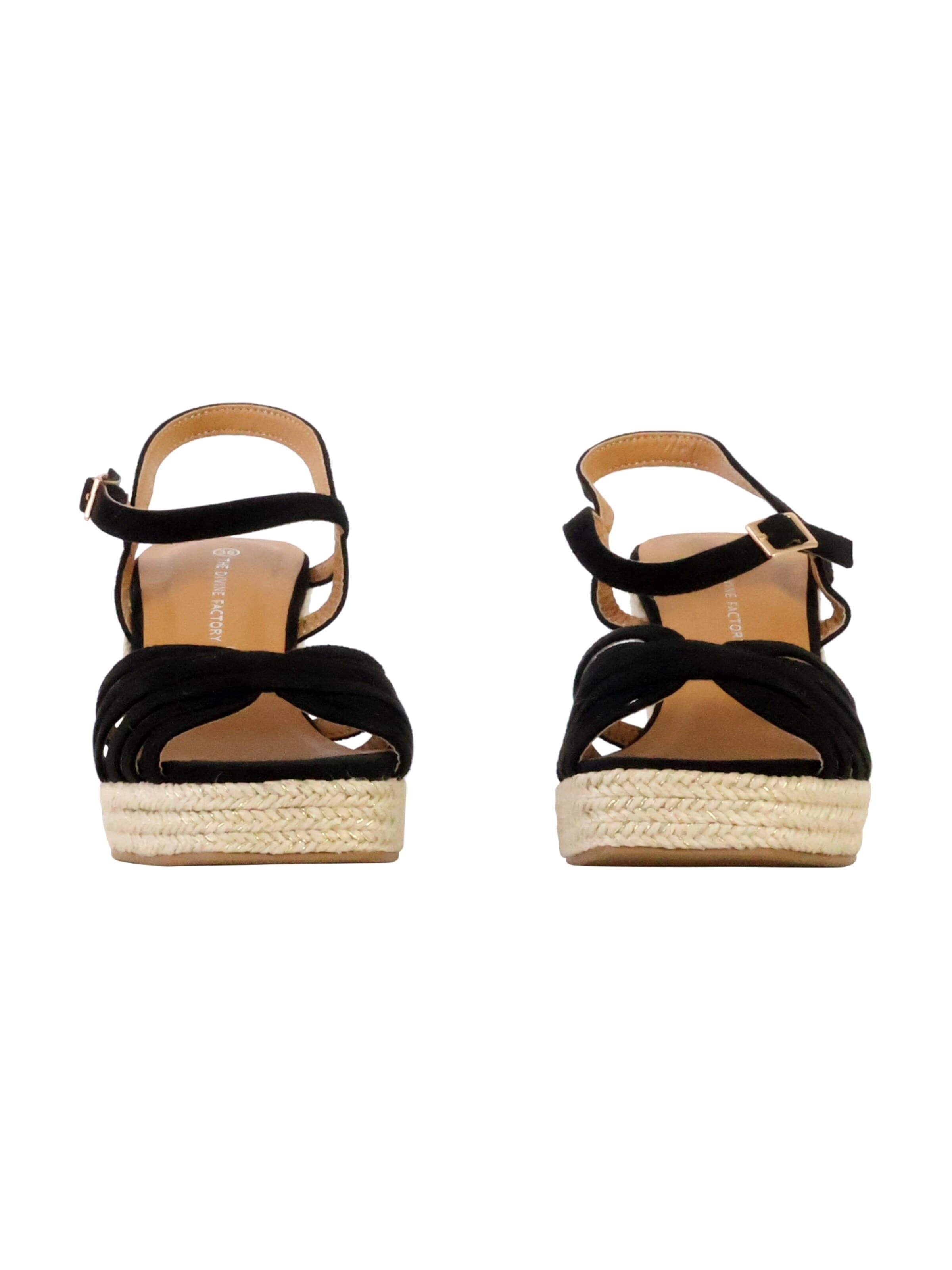 Sandales The Divine Factory en noir