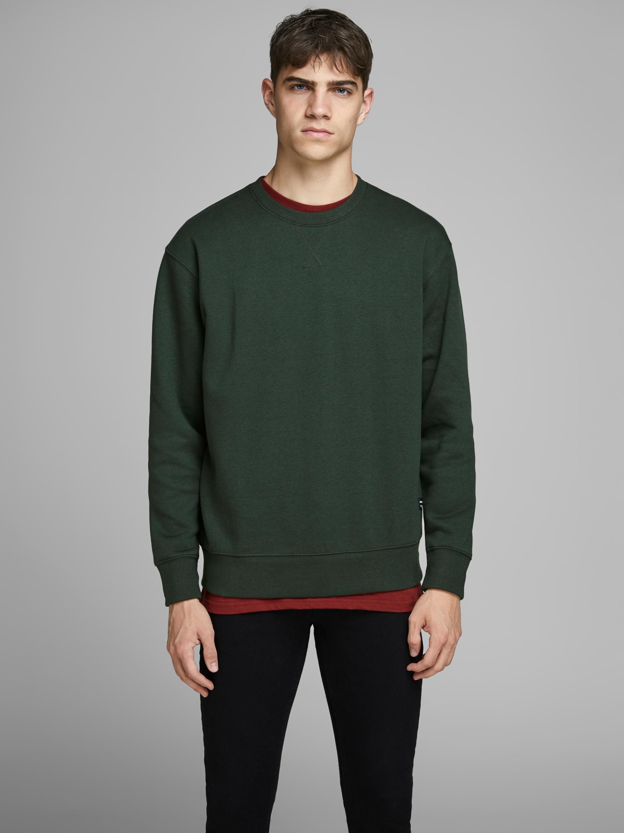 Männer Sweat JACK & JONES Sweatshirt in Tanne - KF43236 Männer Sweat JACK & JONES Sweatshirt in Tanne - KF43236
