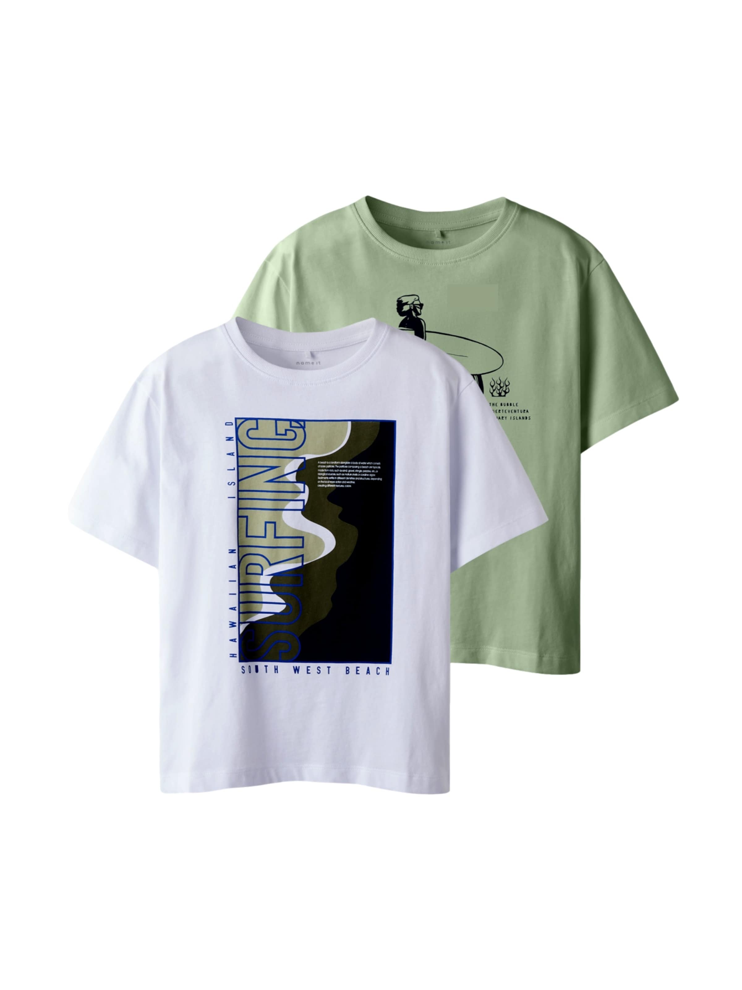 T-Shirt 'Hansy' NAME IT en vert : devant