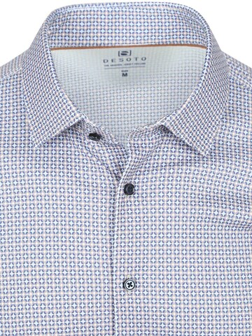 DESOTO Slim fit Button Up Shirt in Blue