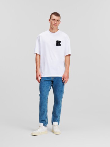 T-Shirt ' Athleisure' Karl Lagerfeld en blanc