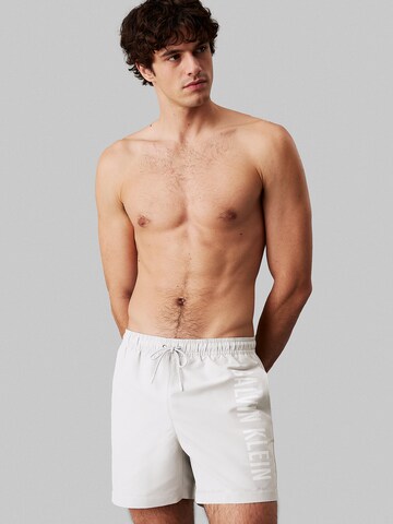 Calvin Klein Swimwear Board Shorts 'Intense Power' in Grey: front