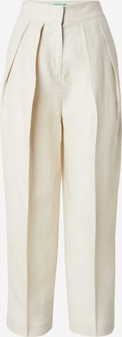 smėlio UNITED COLORS OF BENETTON Standartinis Kelnės su kantu: priekis