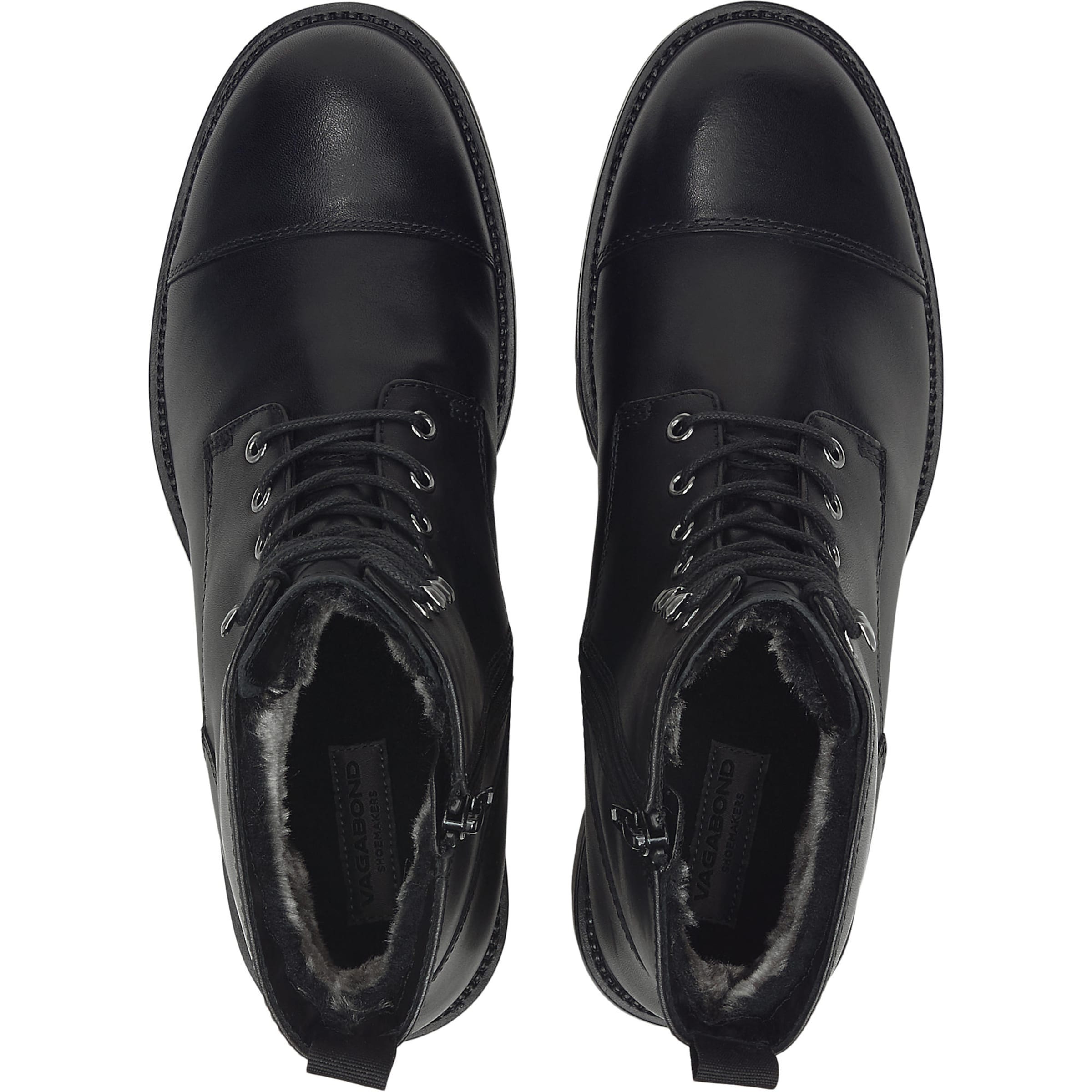 VAGABOND SHOEMAKERS Šnurovacie členkové čižmy - Čierna