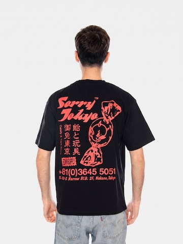 Maglietta 'SORRY TOKYO' di EDWIN in nero: frontale