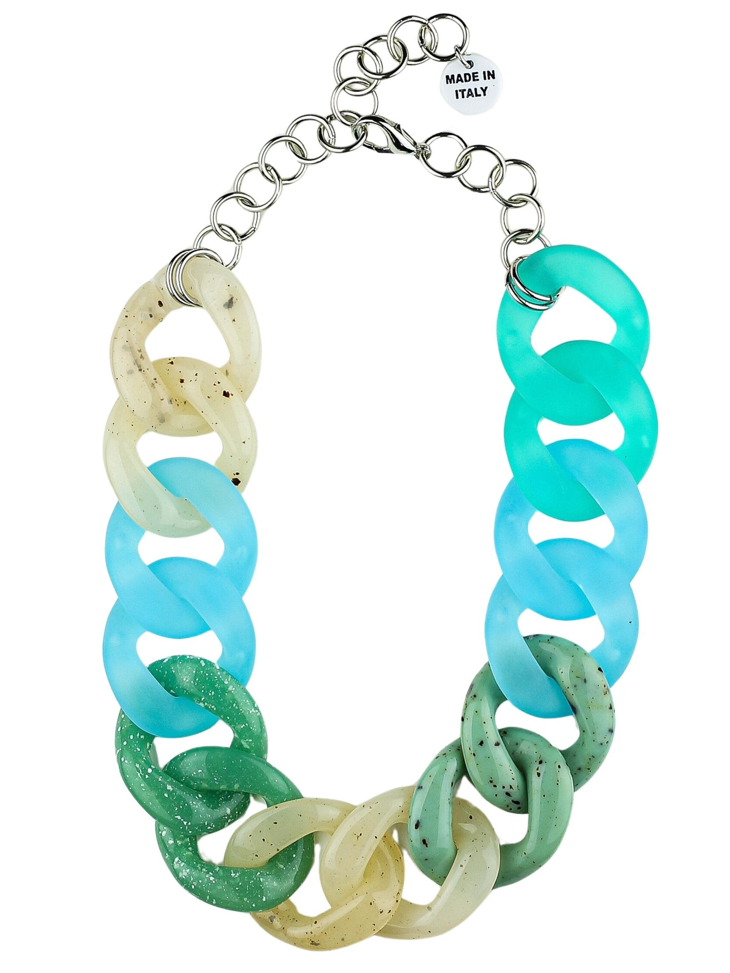 COLLEZIONE ALESSANDRO Kette 'Rom'‌‌ in Blau: Vorderseite
