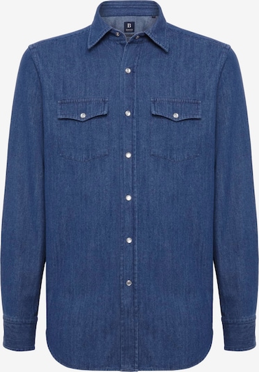 Boggi Milano Overhemd in de kleur Blauw denim, Productweergave