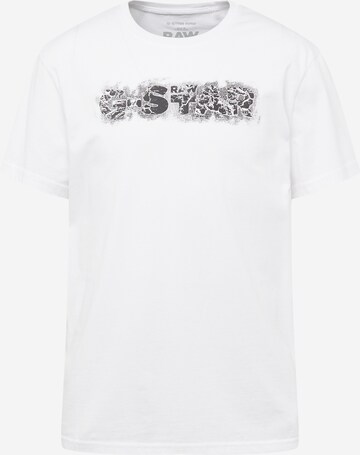 T-Shirt 'Distressed' G-Star RAW en blanc : devant