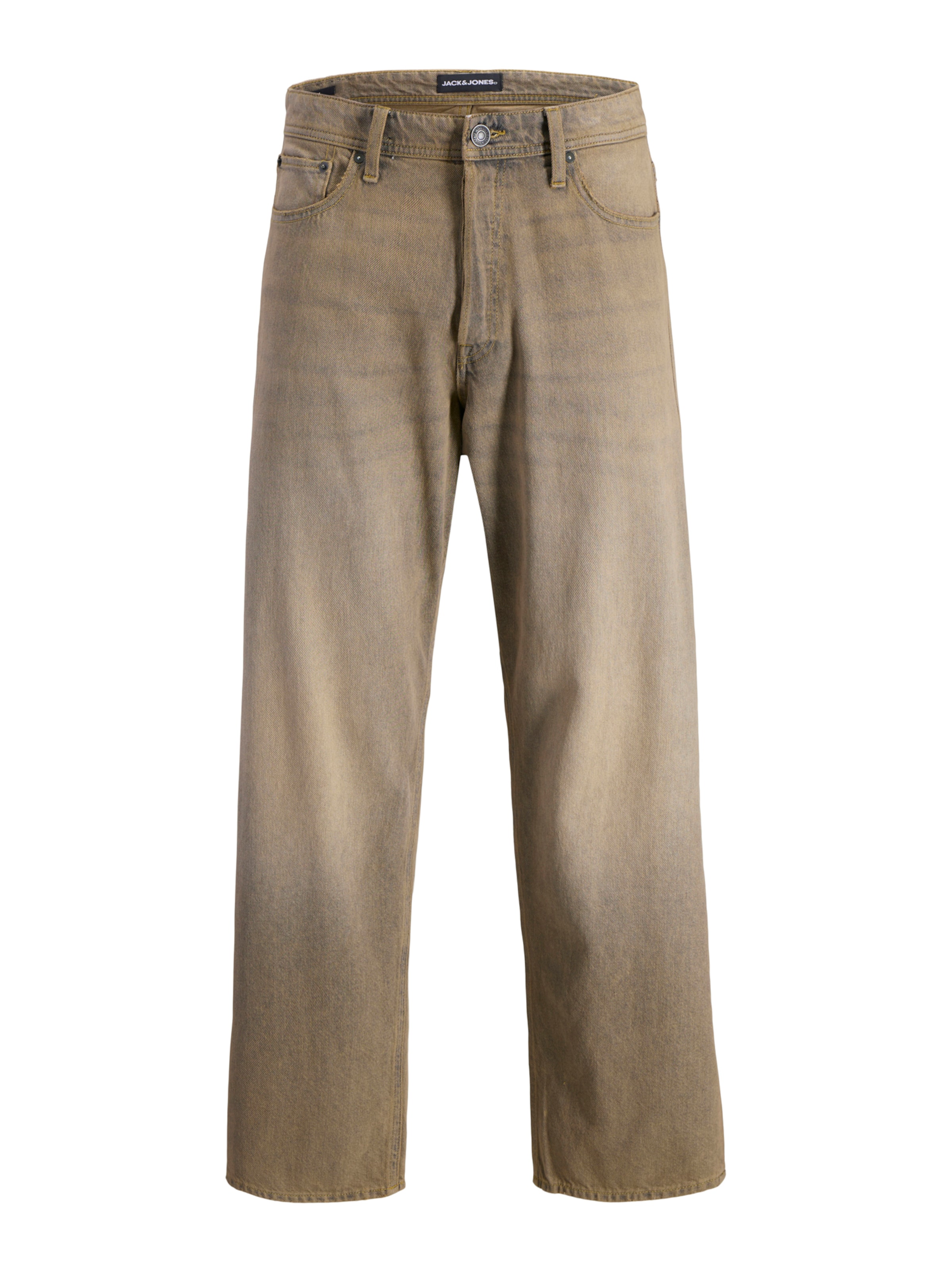 JACK & JONES Baggy Jeans 'JJIAlex Original' in Beige: front
