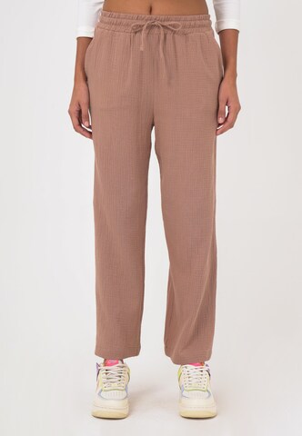 FRESHLIONS Loose fit Trousers 'Mila' in Brown: front