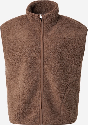 PIECES Vest 'PCSADIA' in Brown: front