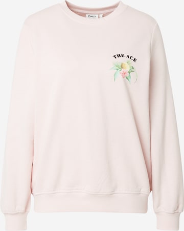 ONLY Sweatshirt 'JULIA' in Roze: voorkant