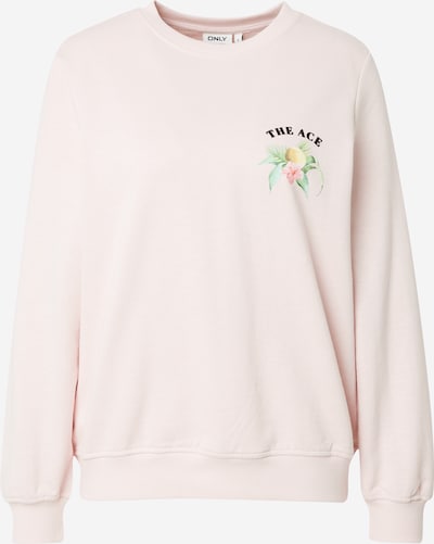 ONLY Sweatshirt 'JULIA' in grün / rosa / hellpink / schwarz, Produktansicht