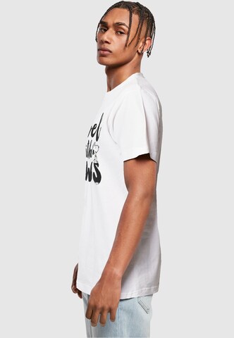 T-Shirt 'Peanuts - Rebel With Paws' Merchcode en blanc
