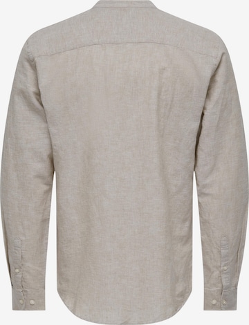 Coupe slim Chemise 'Caiden' Only & Sons en beige