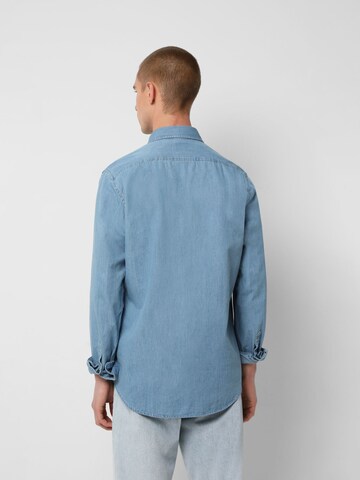 Scalpers Regular fit Button Up Shirt 'New Rennes' in Blue