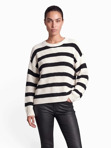 VERO MODA Sweter 'VMLEA' w kolorze biały: przód