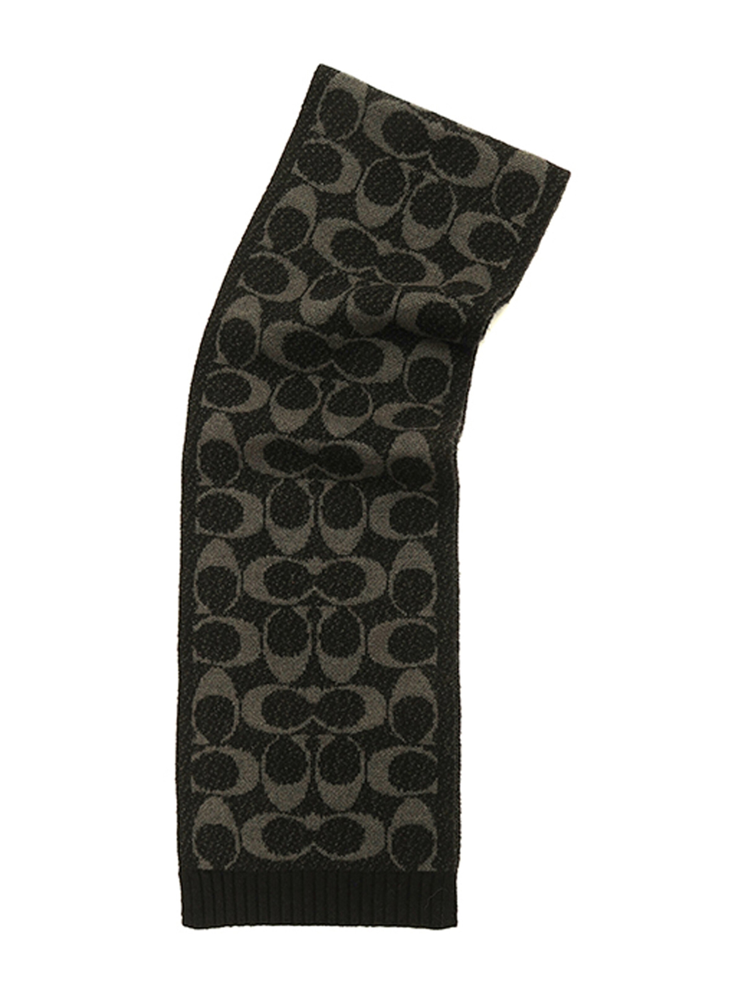 COACH - Cachecóis 'JUMBO SIGNATURE C SCARF' em preto