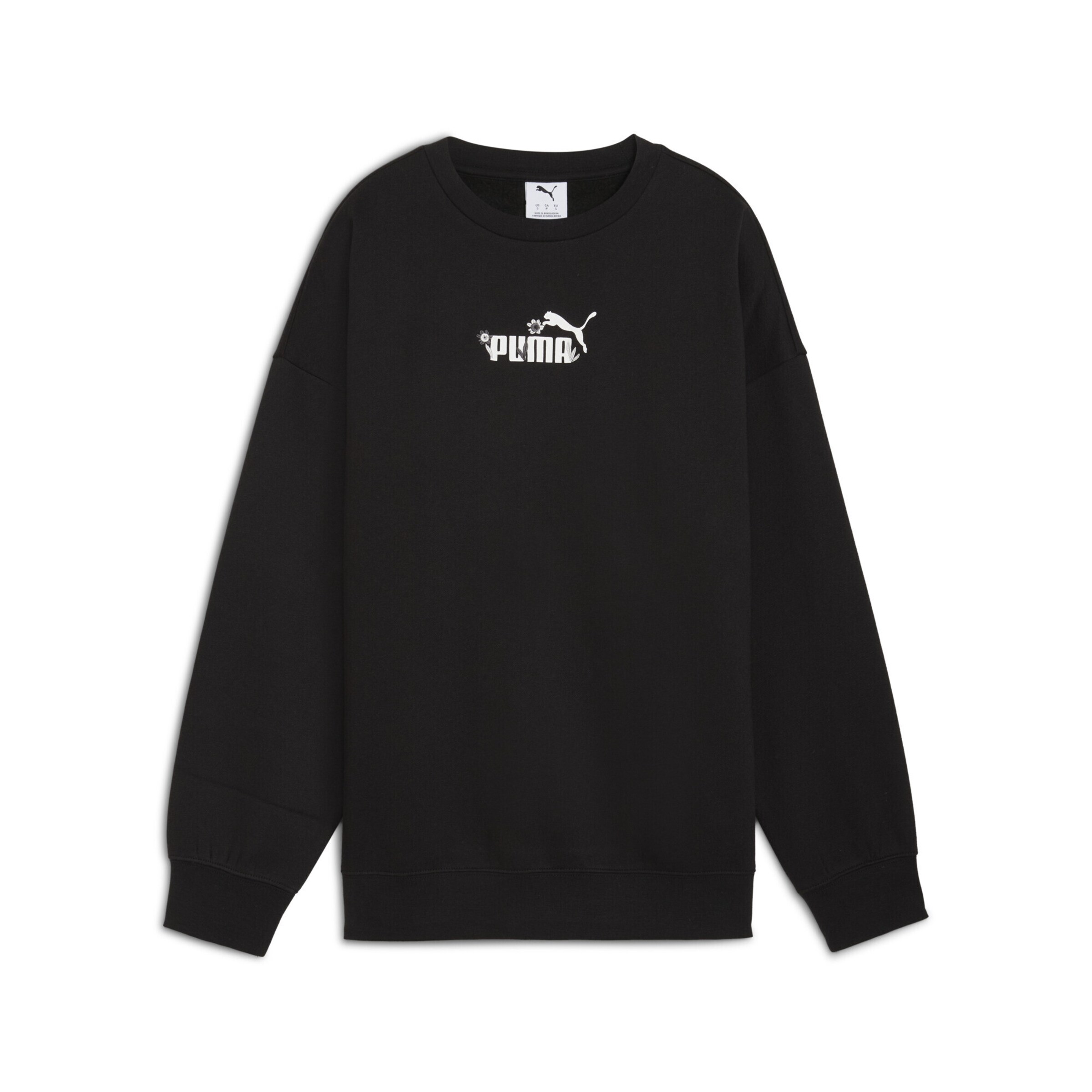 PUMA Sweatshirt 'Essentials Nature 2.0 ' in schwarz / weiß, Produktansicht