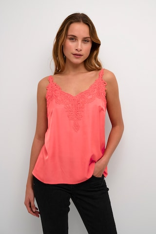 Cream Top 'Anna' in Rood: voorkant