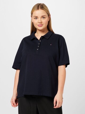 Tommy Hilfiger Curve Shirt in Blauw: voorkant