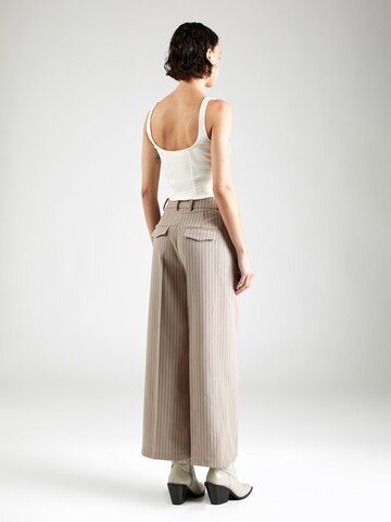 Aware Wide Leg Bukser med fals 'GRACE' i beige