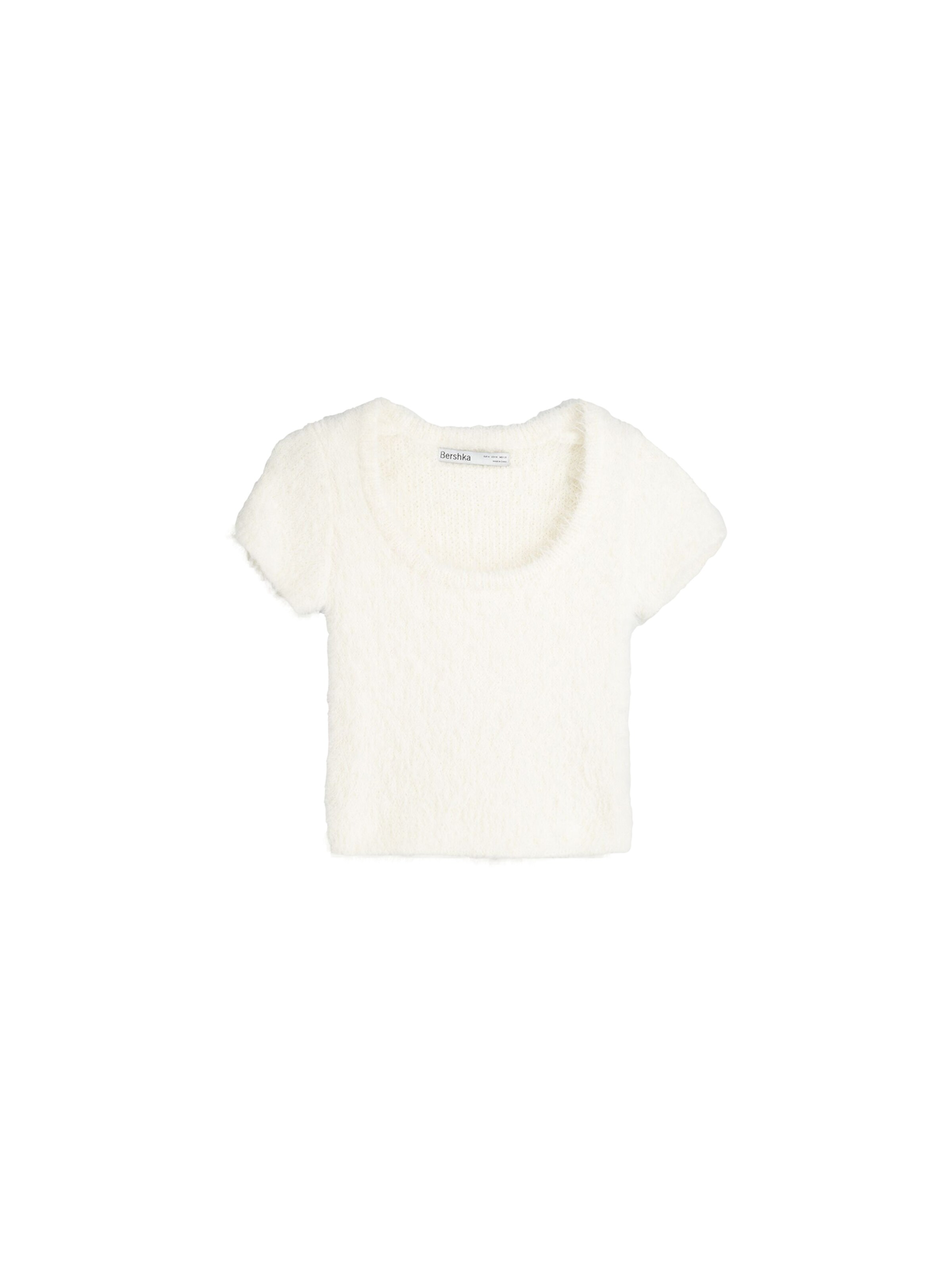 Pull-over Bershka en blanc : devant