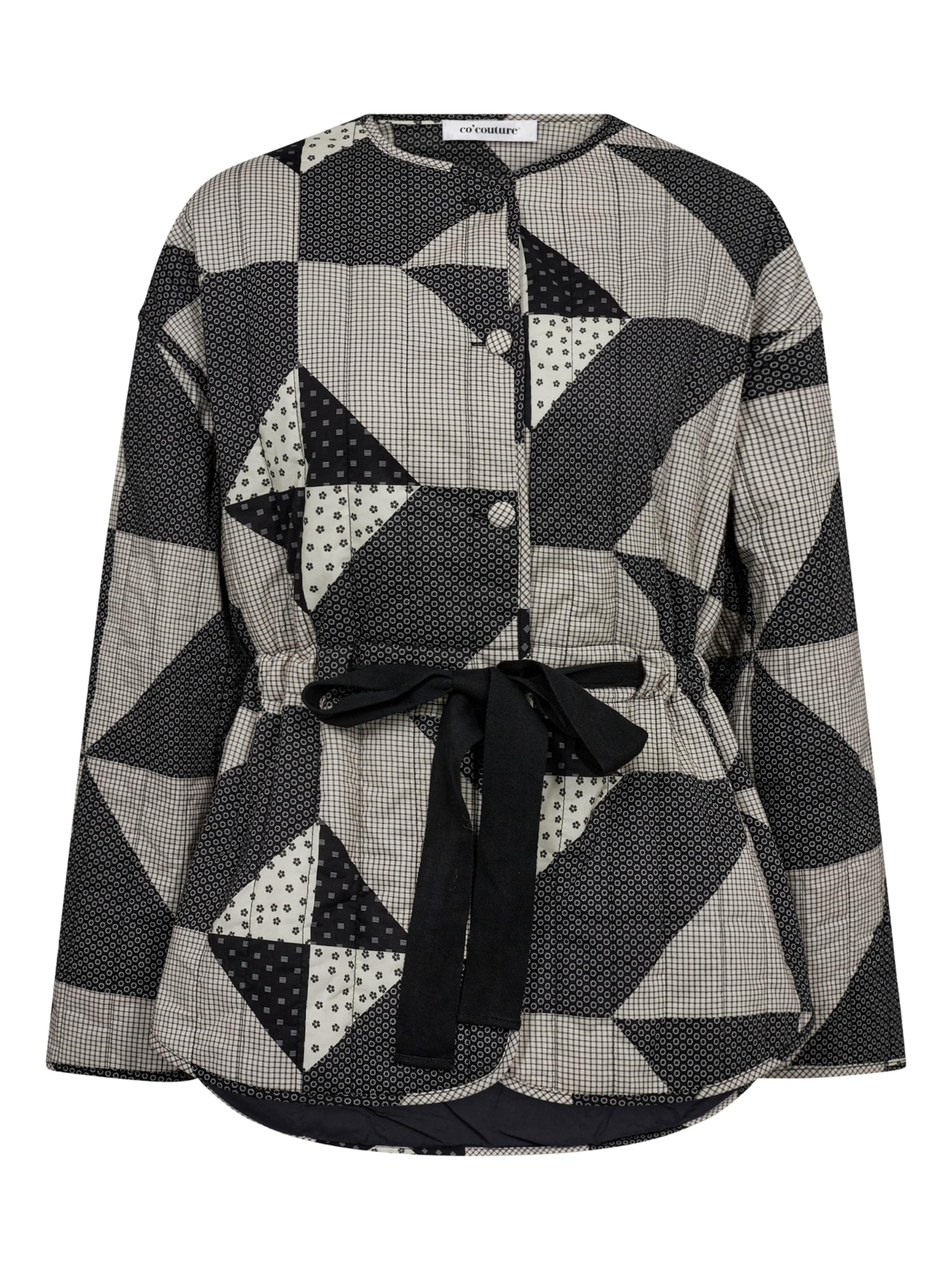 Veste mi-saison 'Patchie' co'couture en bleu : devant