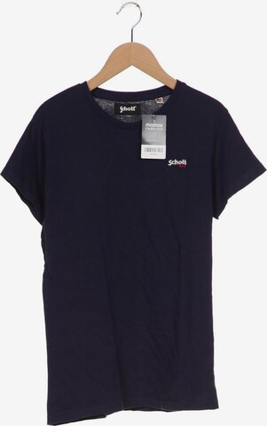 Schott NYC T-Shirt S in Blau: predná strana