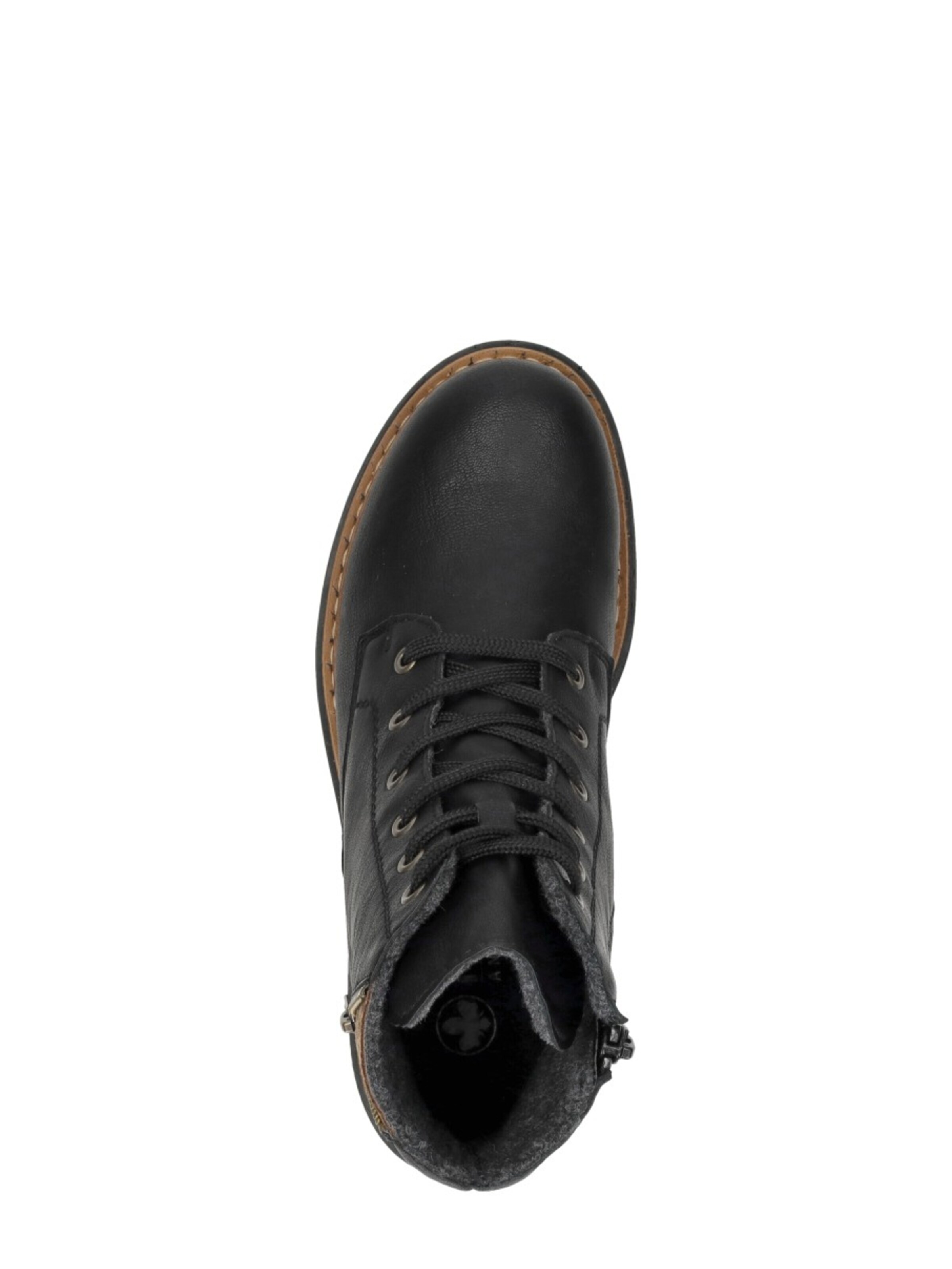Rieker Lace-up bootie 'Veterschoenen Hoog' in Black