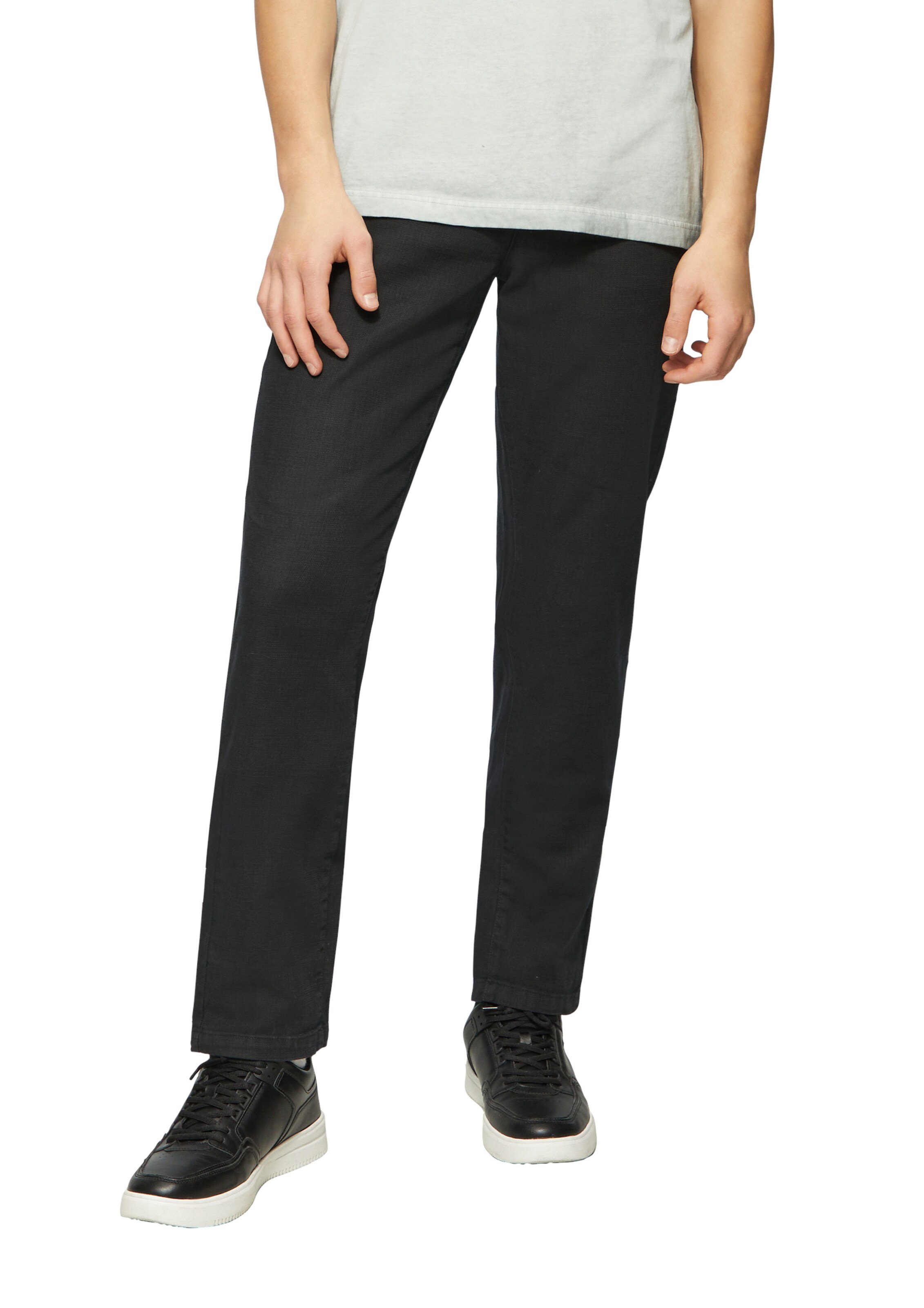 QS Slimfit Chino in Blauw: voorkant