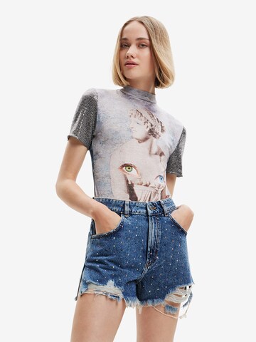 Shirtbody 'Helene' Desigual en gris : devant