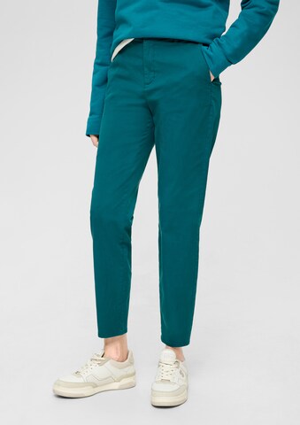 Effilé Pantalon chino s.Oliver en bleu : devant