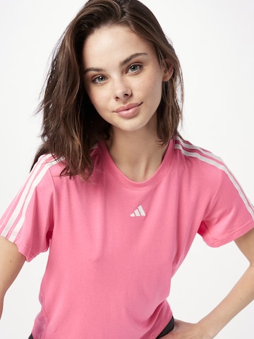 ADIDAS PERFORMANCE - Camisa funcionais 'Train Essentials' em rosa